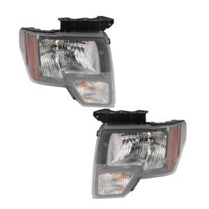 Headlight Set Fits 2010 Ford F-150