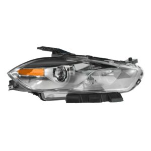 Headlight Headlamp Chrome HID RH Right Passenger Side for 13-14 Dodge Dart