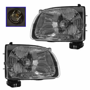 Headlights Headlamps Left & Right Pair Set for 01-04 Tacoma Pickup Truck