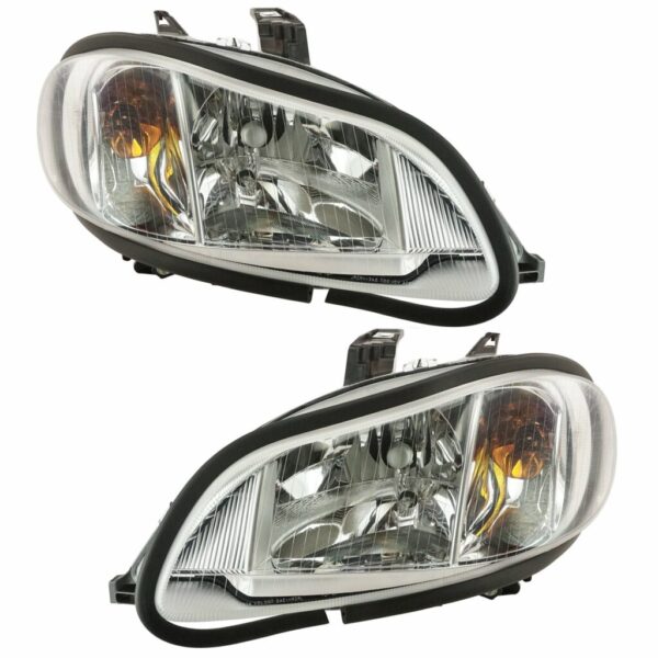 Headlights Headlamps Left & Right Pair Set for 02-13 Freightliner M-2