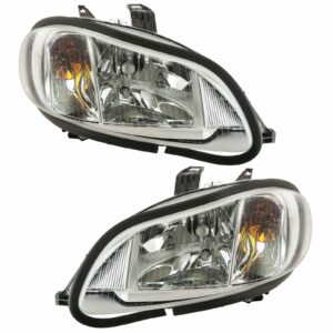 Headlights Headlamps Left & Right Pair Set for 02-13 Freightliner M-2