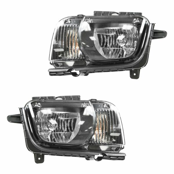Halogen Headlight Headlamp LH Left & RH Right Pair Set for 10-13 Chevy Camaro
