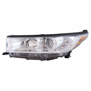 Halogen Headlight Lamp Assembly LH Left Driver Side Compatible with Toyota Highlander