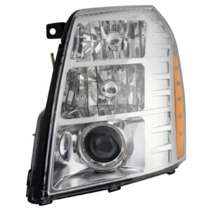 HID Headlight Headlamp & Ballast w/ Chrome Bezel LH Driver Side for Escalade