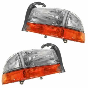 Headlights Headlamps w/ Signal Left & Right Pair Set for Durango Dakota Truck
