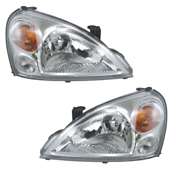 Front Headlights Headlamps Lights Lamps Left & Right Pair Set for 02-07 Aerio