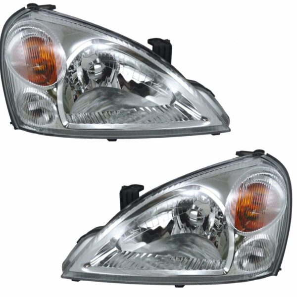 Front Headlights Headlamps Lights Lamps Left & Right Pair Set for 02-07 Aerio