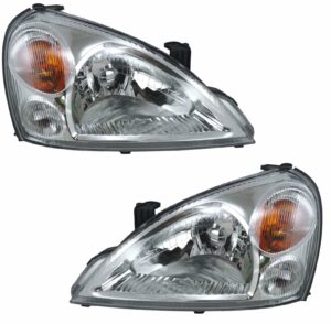Front Headlights Headlamps Lights Lamps Left & Right Pair Set for 02-07 Aerio
