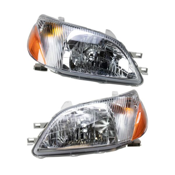DEPO 2 Piece Headlight Lamp Assembly Set LH Driver & RH Passenger Sides for 00-02 Toyota Echo