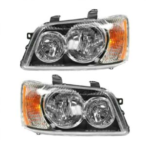 Headlights Headlamps Left & Right Pair Set for 01-03 Toyota Highlander