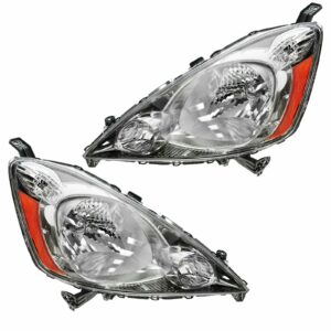 Headlights Headlamps Left & Right Pair Set for 09-11 Honda FIT Sport