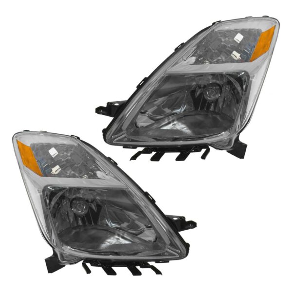 Headlights Headlamps Left & Right Pair Set for 04-06 Toyota Prius