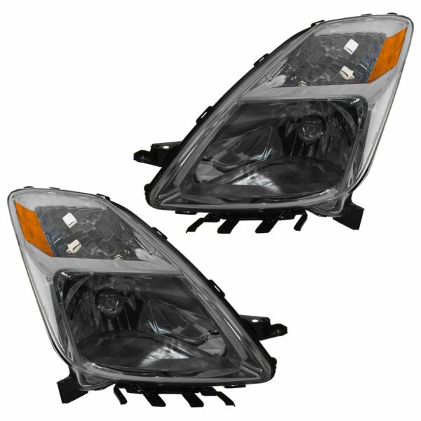 Headlights Headlamps Left & Right Pair Set for 04-06 Toyota Prius