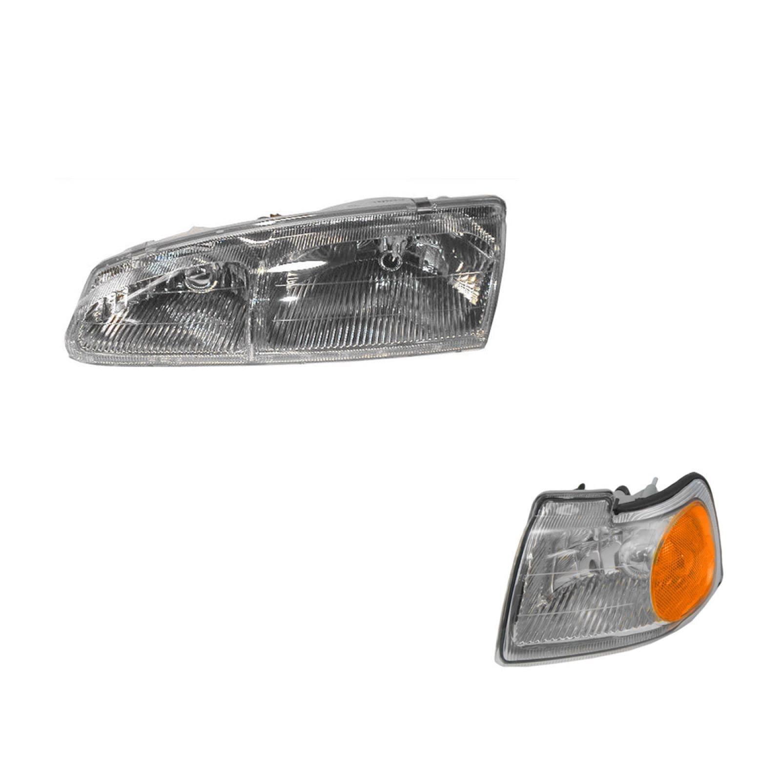 Headlight & Corner Light Lamp Kit LH Left Driver Side for 96-97 Ford Thunderbird