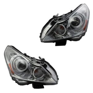 HID Headlight Lamp Assembly Pair LH & RH Sides for Infiniti G25 G37 Sport