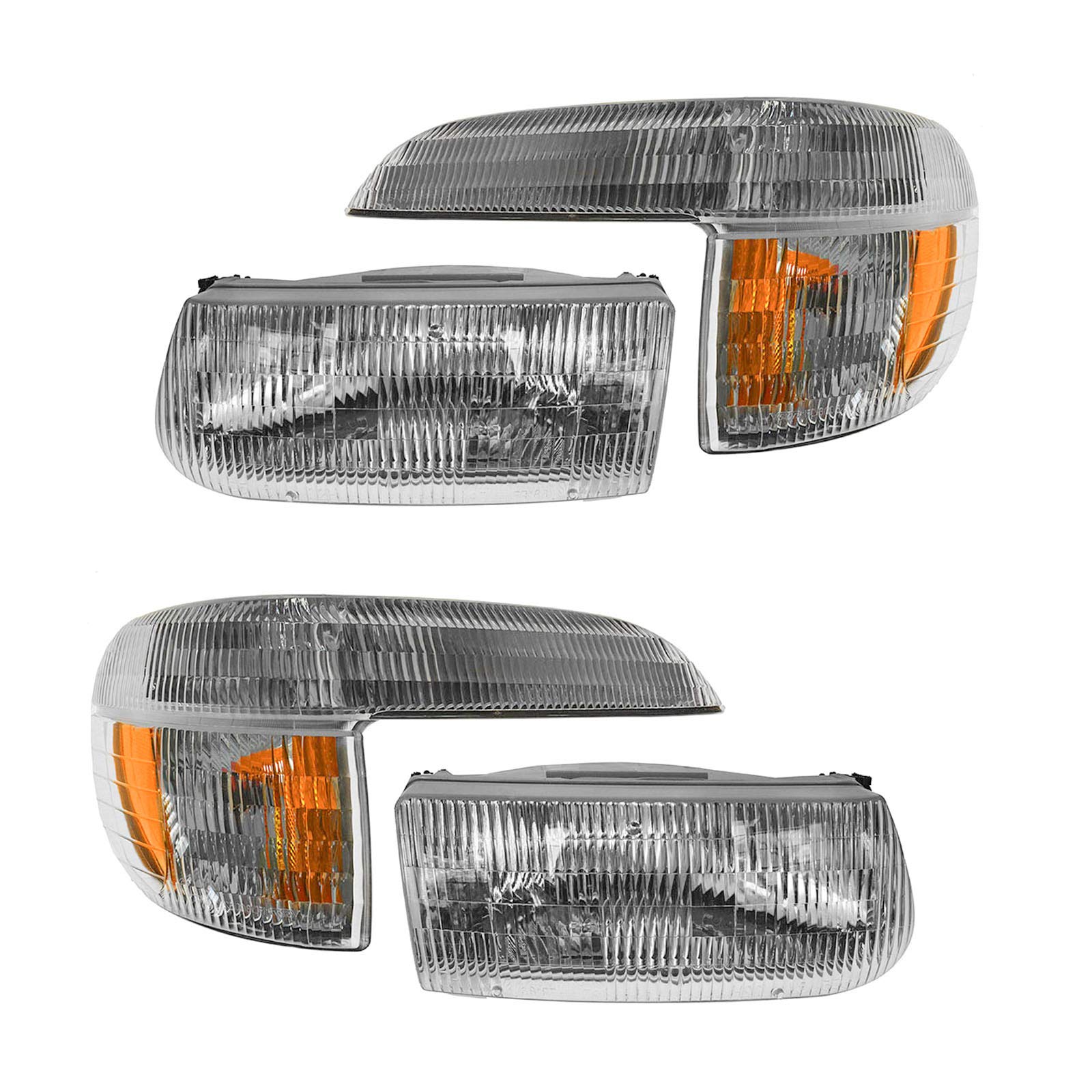 Headlight & Parking Corner Light Left & Right Pair Set for Explorer Mountaineer