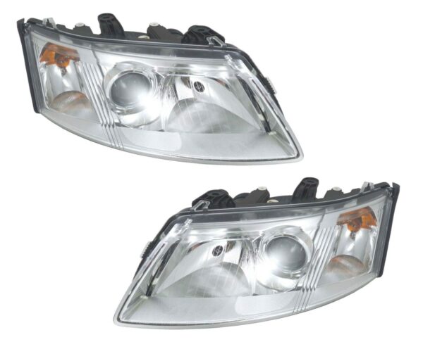 Headlights Headlamps Left & Right Pair Set for 03-07 Saab 9-3