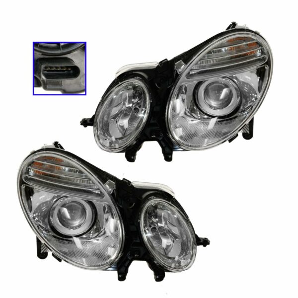 HID Xenon Headlights Headlamps Left & Right Pair Set for Mercedes Benz E-Class