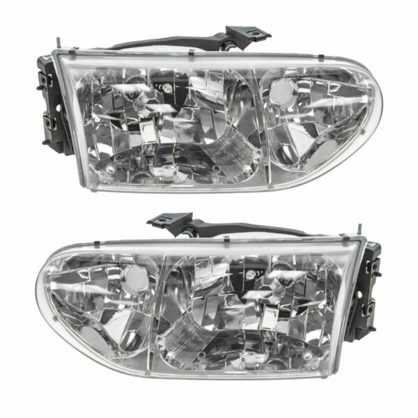 Headlights Headlamps Left LH & Right RH Pair Set For 99-00 Quest Villager