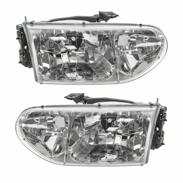 Headlights Headlamps Left LH & Right RH Pair Set For 99-00 Quest Villager