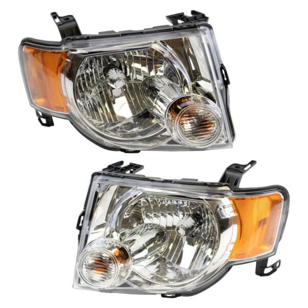 Headlight Set Compatible with 2008-2012 Ford Escape