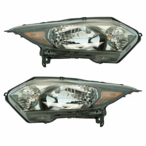 Halogen Headlight Lamp Assembly LH RH Set of 2 Pair Compatible With Honda HRV SUV