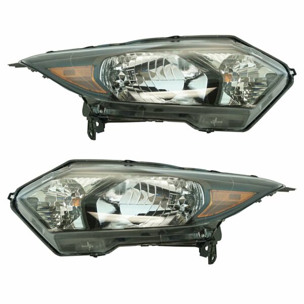 Halogen Headlight Lamp Assembly LH RH Set of 2 Pair Compatible With Honda HRV SUV