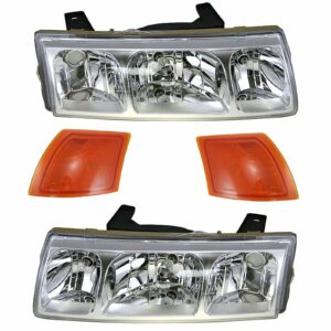 Headlight Lamp Parking Marker Corner Light LH RH 4 Piece Kit for 05 Saturn Vue