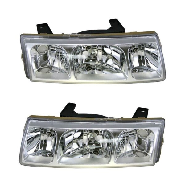 Front Headlights Headlamps Lights Left LH & Right RH Pair Set for 05 Saturn Vue