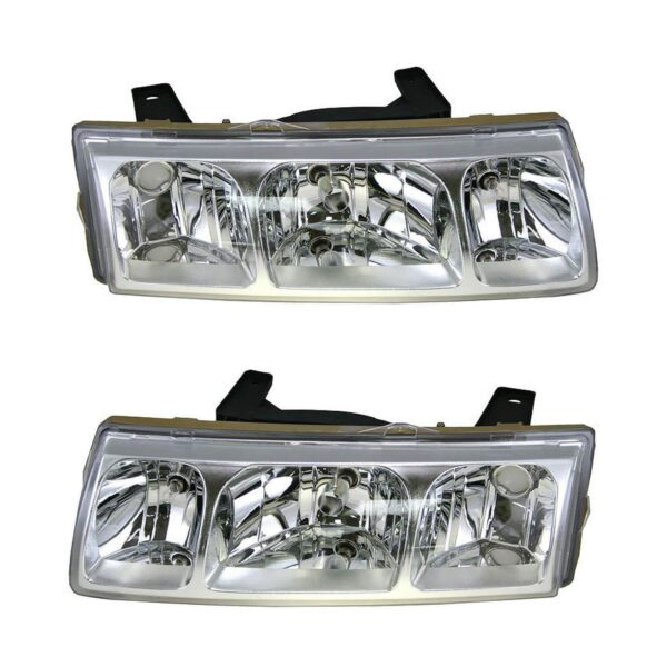 Front Headlights Headlamps Lights Left LH & Right RH Pair Set for 05 Saturn Vue