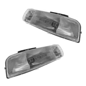 Headlights Headlamps LH & RH Pair Set for Chevy Tahoe Suburban Silverado Truck