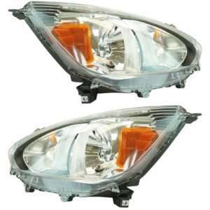 Halogen Headlight Lamp LH RH Set of 2 Pair Compatible With Mitsubishi Mirage