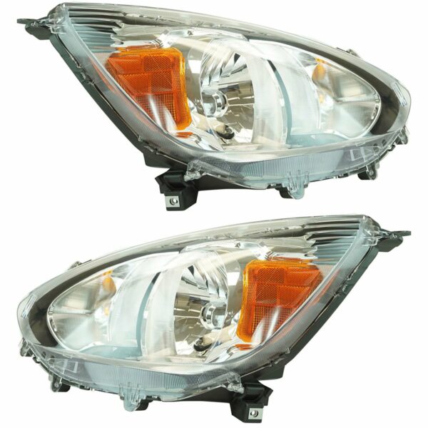 Halogen Headlight Lamp LH RH Set of 2 Pair Compatible With Mitsubishi Mirage