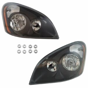 Performance Halogen Headlight Headlamp Black Bezel Assembly Pair Compatible with Cascadia
