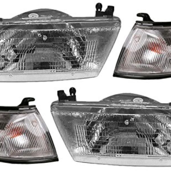 Headlights Headlamps & Parking Turn Corner Light Lamp Set Kit for Sentra 200SX