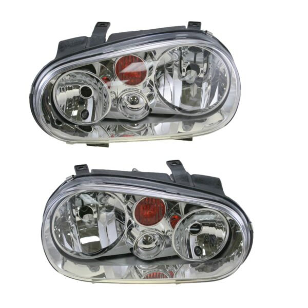 Front Headlights Headlamps Lights Lamps LH & RH Pair Set for 02-07 VW Golf