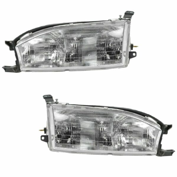 Headlights Headlamps Left & Right Pair Set for 92-94 Toyota Camry