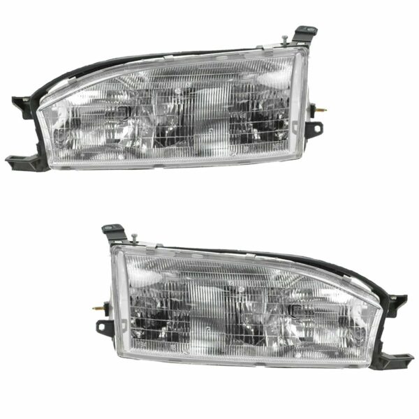 Headlights Headlamps Left & Right Pair Set for 92-94 Toyota Camry