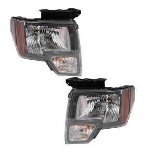 Headlight Set Fits 2010 Ford F-150