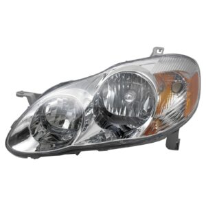 Headlight Headlamp Driver Side Left LH Compatible with 03-04 Toyota Corolla CE & LE