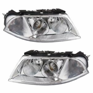 Halogen Headlights Headlamps Left & Right Pair Set for 01-05 VW Passat