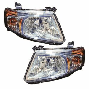 Headlights Headlamps Left & Right Pair Set for 08-11 Mazda Tribute