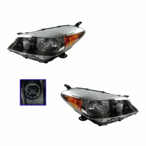 Headlight Headlamp LH Driver RH Passenger PAIR for 12-13 Toyota Yaris Hatchback