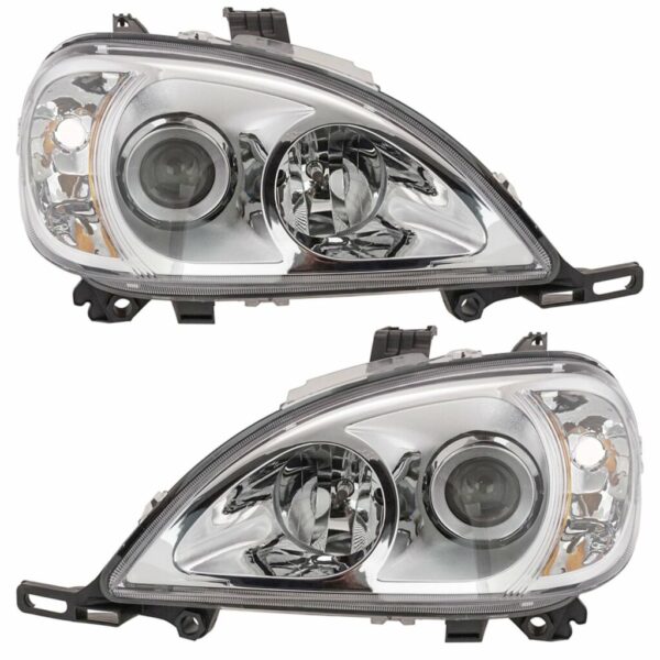 Headlights Headlamps Left & Right Pair Set for Mercedes Benz ML Class
