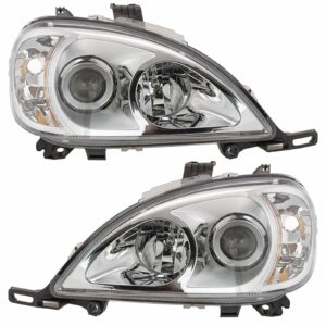 Headlights Headlamps Left & Right Pair Set for Mercedes Benz ML Class