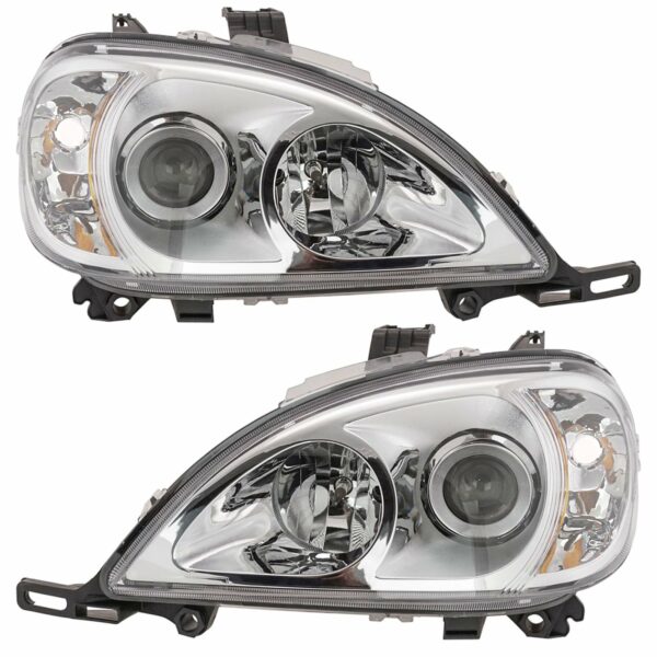 Headlights Headlamps Left & Right Pair Set for Mercedes Benz ML Class