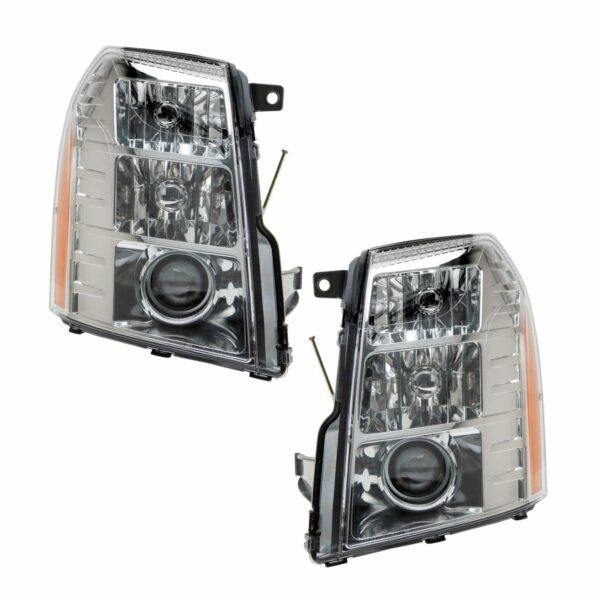 Headlight Set Compatible with 2007-2014 Cadillac Escalade