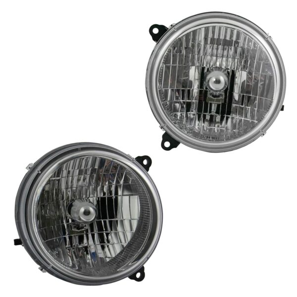 Halogen Headlight Lamp Assembly Pair LH & RH Sides for 03-04 Jeep Liberty
