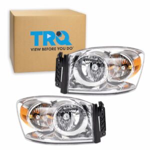 TRQ Headlight Set Fits 2007-2008 Dodge Ram 1500 2007-2009 Ram 2500 Ram 3500