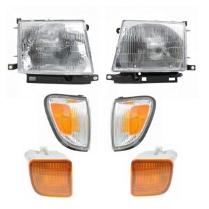 Front 6pc Lighting Kit Headlights Corner & Parking Lights for Toyota Tacoma New